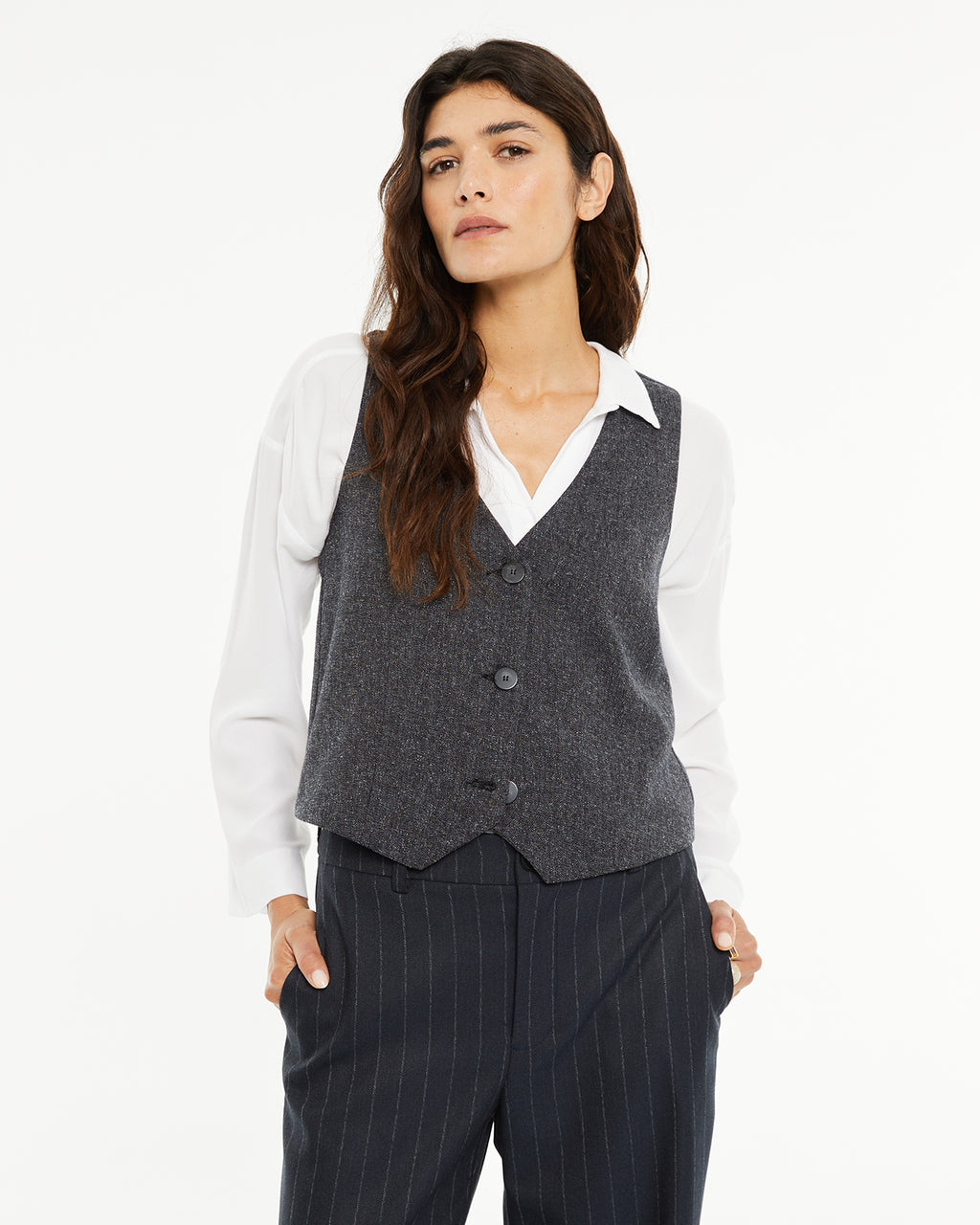 Chaleco escote pico