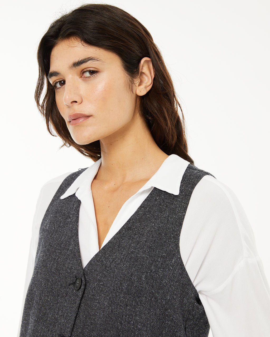 Chaleco escote pico