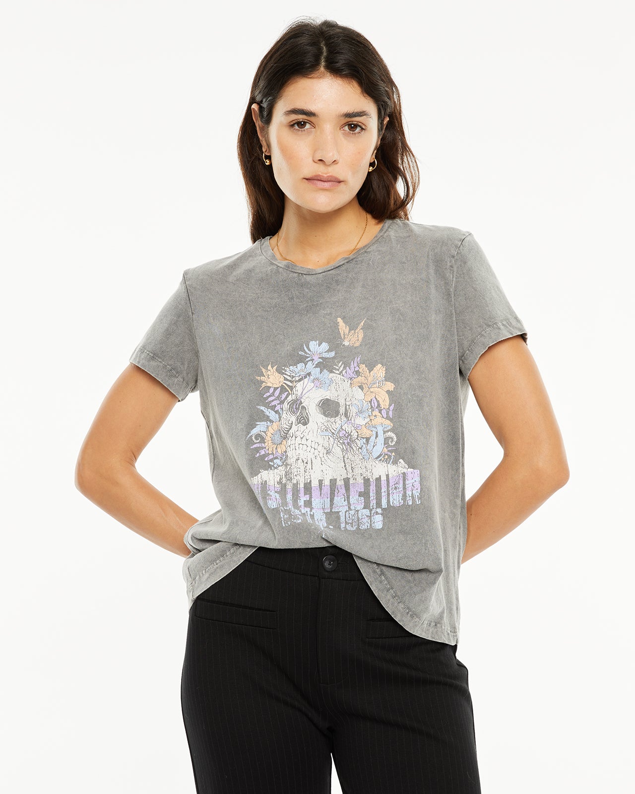 Camiseta posicional calavera
